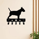 porte clefs mural noir silhouette chien pattes moderne decoration maison objet decoratif