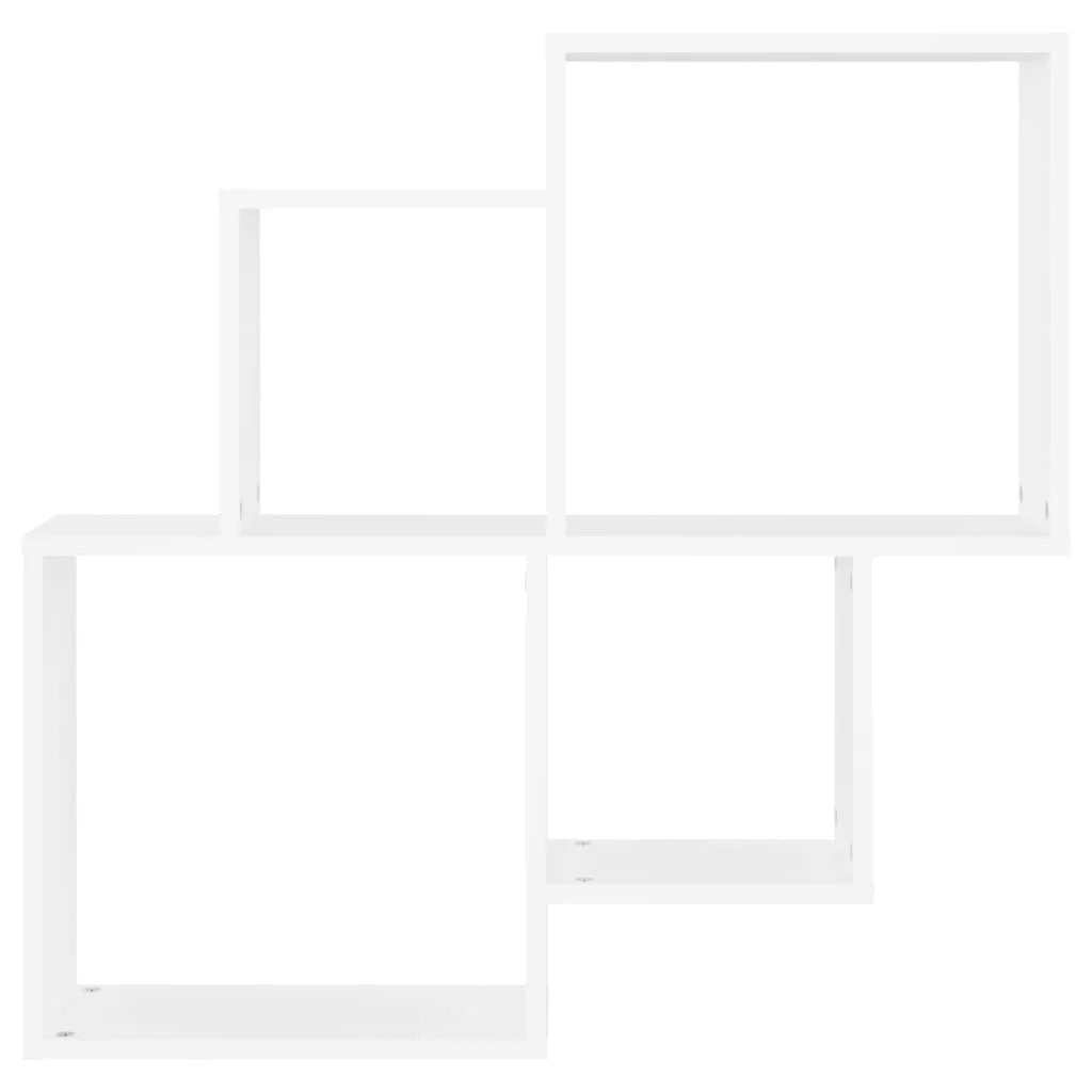 Rangement mural cube blanc bois d'ingénierie