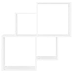 Rangement mural cube blanc bois d'ingénierie
