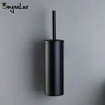 brosse wc murale acier inoxydable noir mat minimaliste salle bain porte brosses fixations