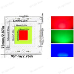 plaque led rgb 50w blanc rouge vert moderne perforations câbles connexion