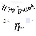 décoration anniversaire happy birthday guirlande lumineuse noeuds rubans élégante fête autocollants