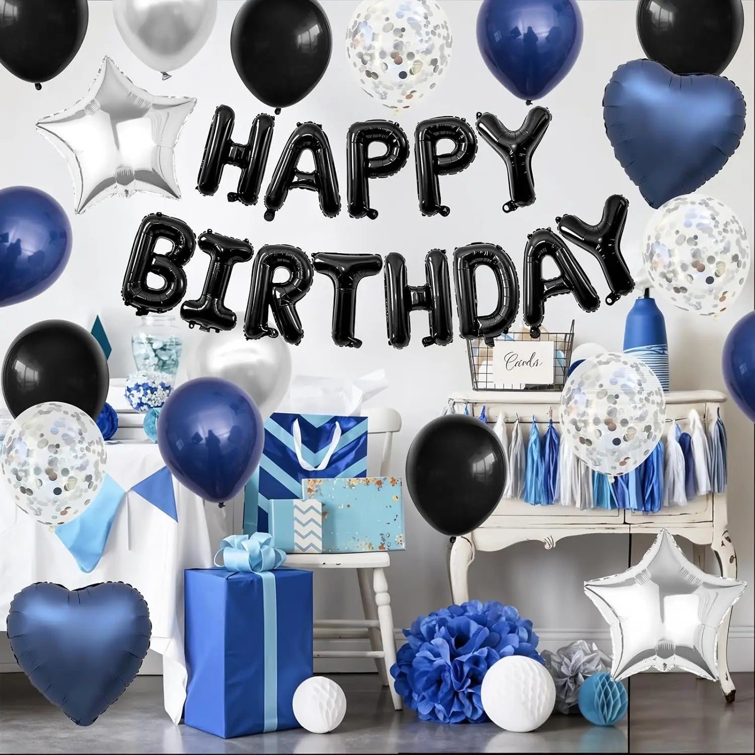 Ensemble ballons aluminium formes variées