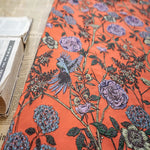 tissu polyester opaque orange floral oiseaux largeur 140cm respectueux environnement Jacquard coudre bricolage femmes