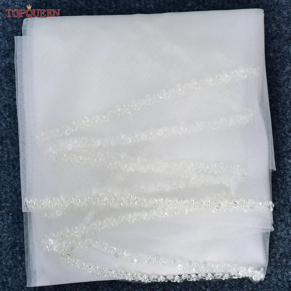 voile mariée blanc strass classique élégant bridal veil crème écru soirée