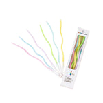 bougies flexibles bougie d'art beeswax flamme colorée violet doré rose vert blanc rayures ondulées