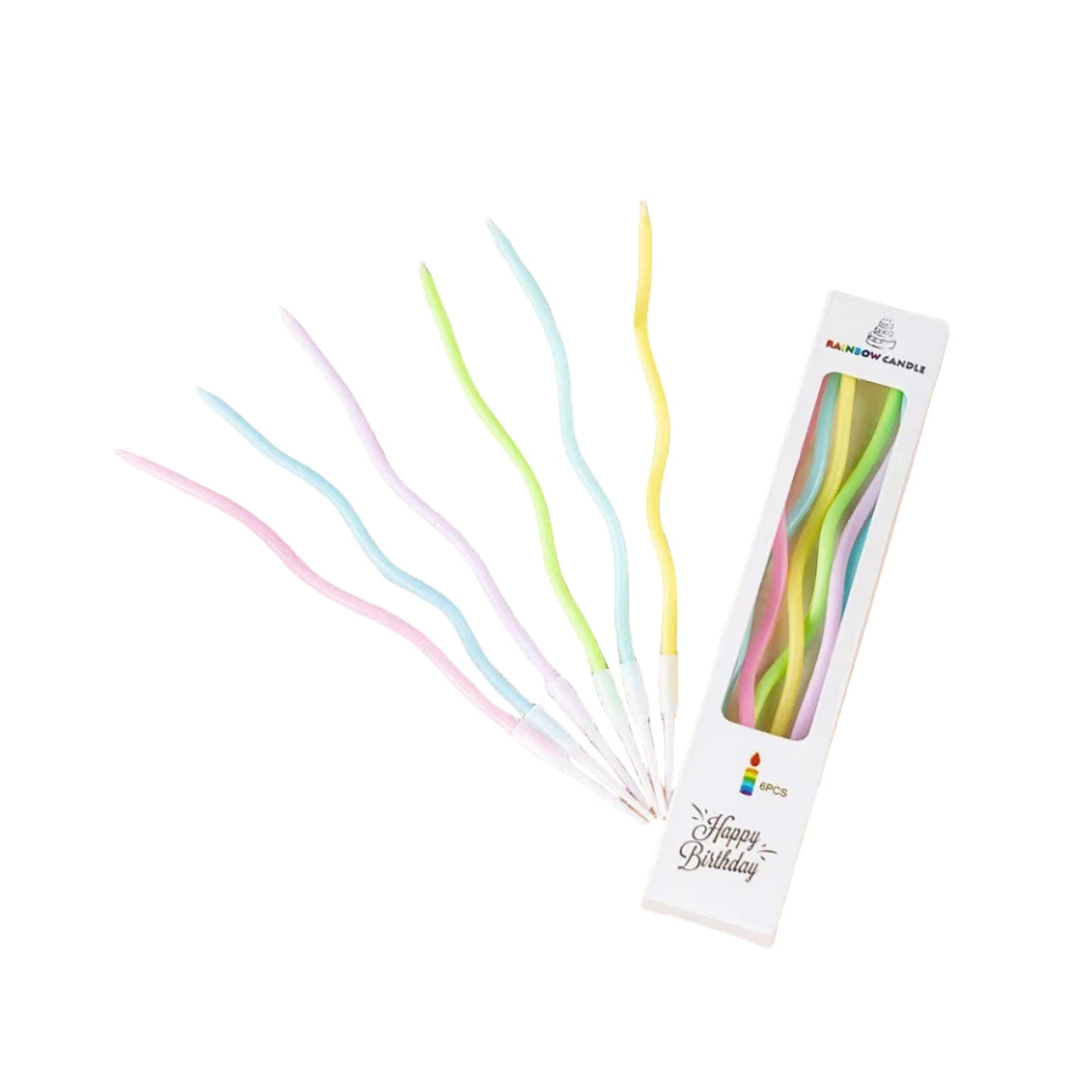 bougies flexibles rayées violet doré rose blanche vertes rouges modernes festives adhésives anniversaires