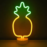 lampe néon vert rose jaune cactus flamant ananas moderne décoratif intérieur usb batterie