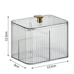 boîte rangement coton tige vert transparent moderne minimaliste