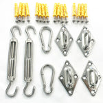 accessoires voile argent turnbuckles snap hooks pad eyes industriels robustes jardin