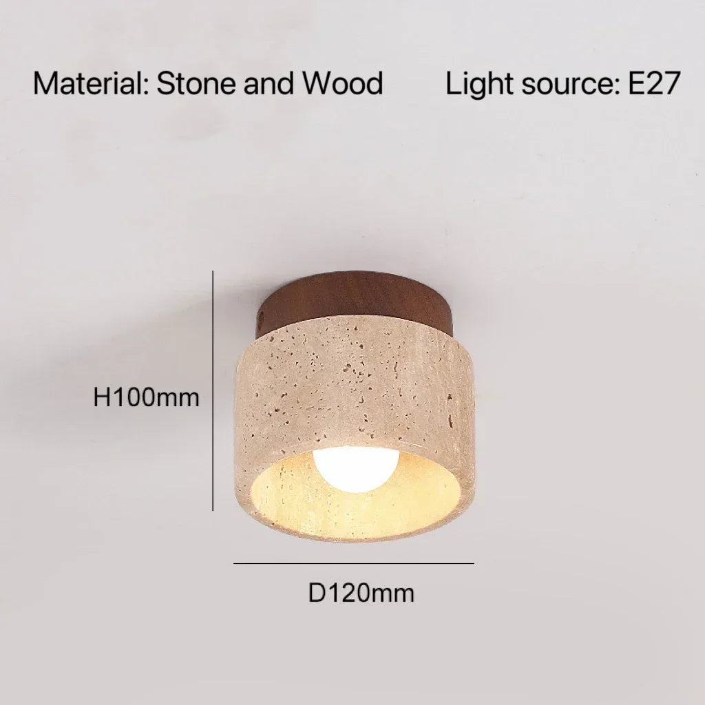 lampe moderne ampoule led texture granulée couleur beige brun foncé minimaliste