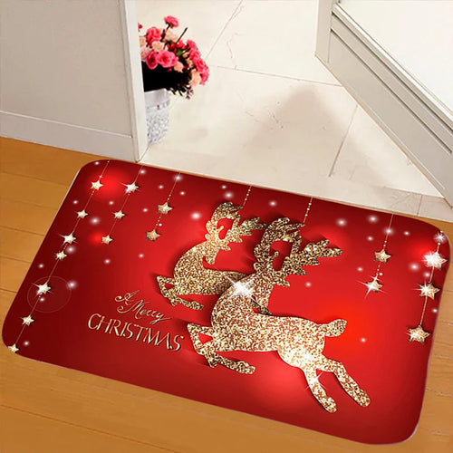 tapis sol rouge noir blanc noel rennes boules neige merry christmas let it snow