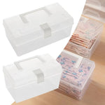 boîte rangement transparente moderne imprimée illustrations mignonnes poignée détachable réutilisable bijoux papier autocollant ruban