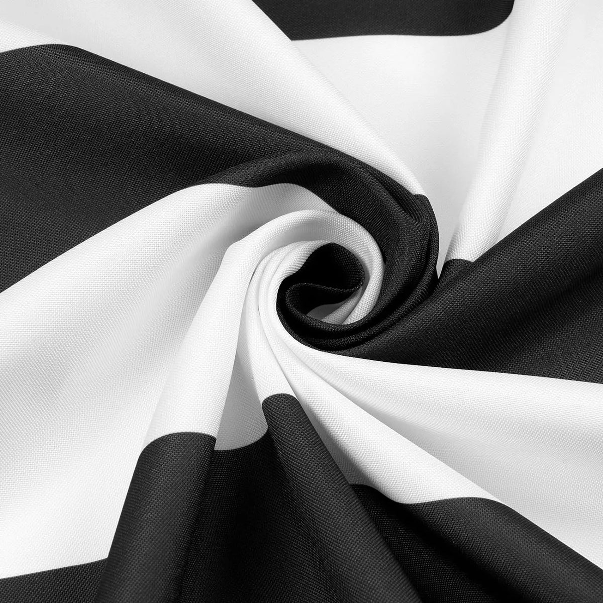nappe noire blanche rayures moderne polyestère réutilisable table manger décoration cuisine festive