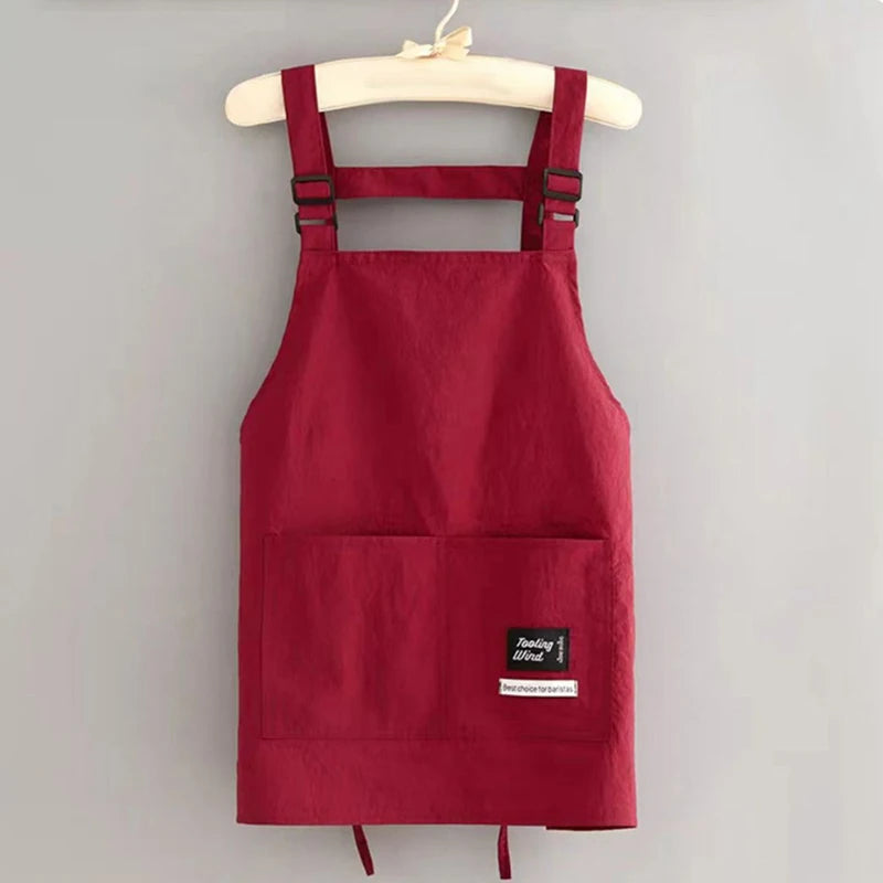tablier cuisine marron vertolive rouge uni moderne fonctionnel boucles pocheavant étiquette logossering