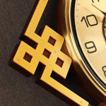 horloge murale or noir motif géométrique tissu classique tassel moderne