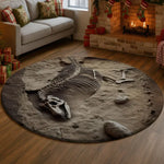 tapis moderne rond polypropyle skelette animal fantaisie salon décoration chambreextérieur sallebain