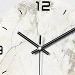 horloge murale moderne marbrée blanc or noir contemporaine fixée 50x90cm 55x110cm 66x150cm