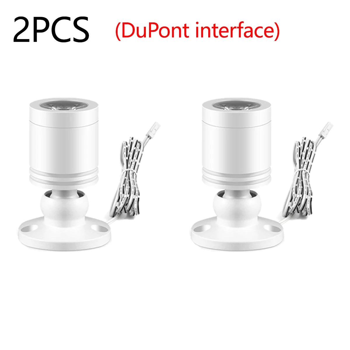 projecteur led blanc moderne 12v 3w double adhésif alu lentille concentrée 2m cable