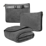 couverture velours corail portable anti boulochage voyage pique nique sac rangement gris compact
