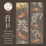 rubans décoratifs transparents fleurs feuilles adhésifs naturels floral vert blanc violet rose jaune