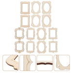 Lot de 40 mini cadres photo en bois brut rouge