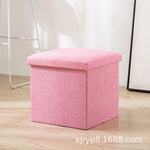 coffre jouets pliable tissu uni moderne rose gris beige bleu vert noir