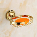 accessoires salle bain doré classique porte serviettes porte savon fixations vis