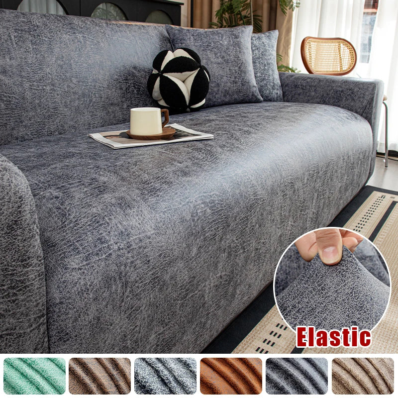 housse canapé gris texture grunge moderne protection meuble salon extensible lavable intérieur grande taille
