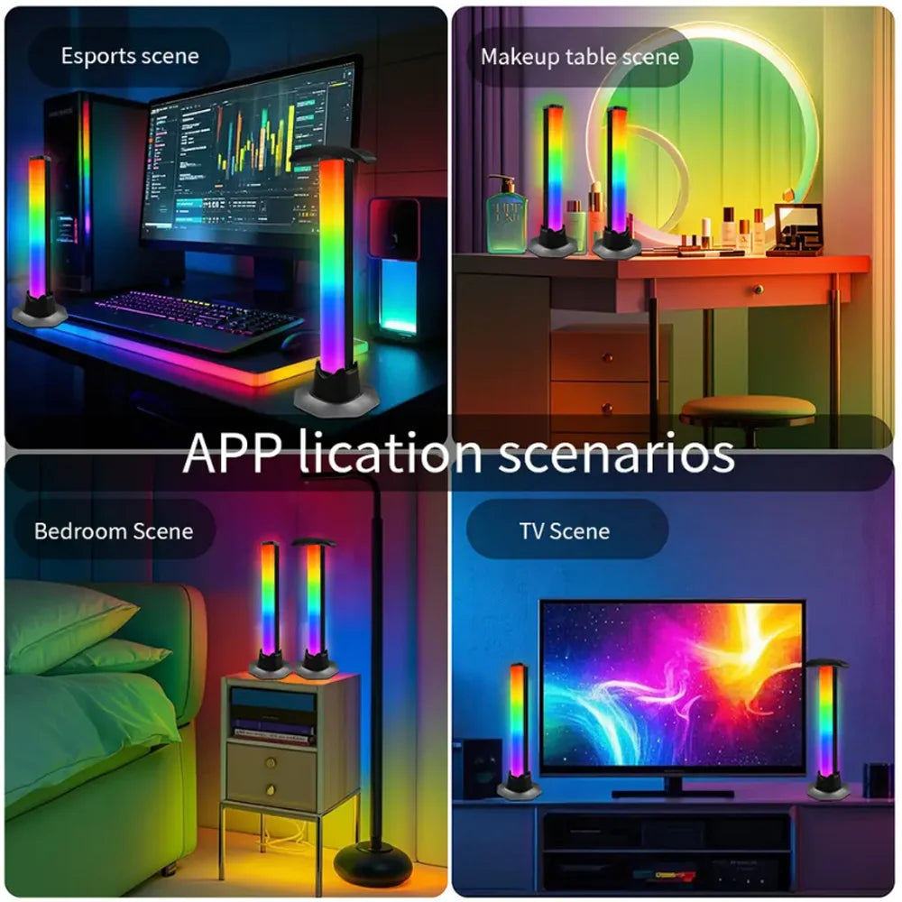 barre lumineuse led multicolore cyberpunk télécommande bluetooth application gamingRGBOpaque moderne