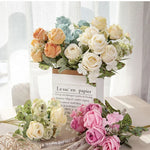 bouquet artificiel roses classique romantique intérieur mariage anniversaire baby shower