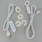 ampoules led blanc modernes diodes usb alimentation commutateur on off