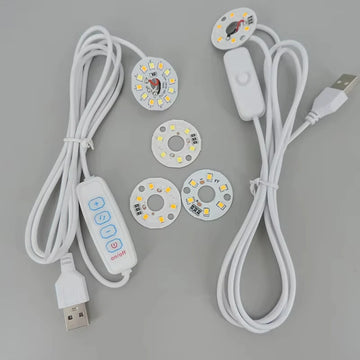 ampoules led blanc modernes diodes usb alimentation commutateur on off