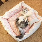 lit animal blanc volants classique coussin respirant taille nylon washable