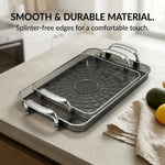 plateau service moderne argenté texture diamant 3d poignées nourriture rangement cuisine organizer transparent élégant