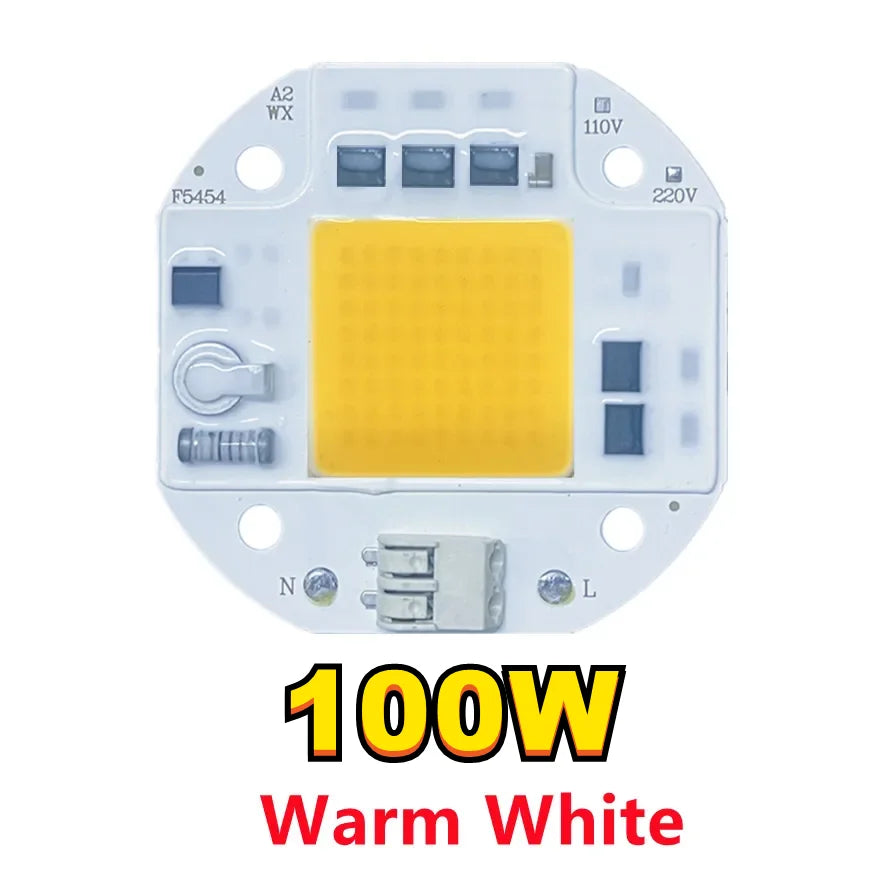 Chip LED COB 50W 70W 100W blanc orange full spectrum connecteurs solderless modernes
