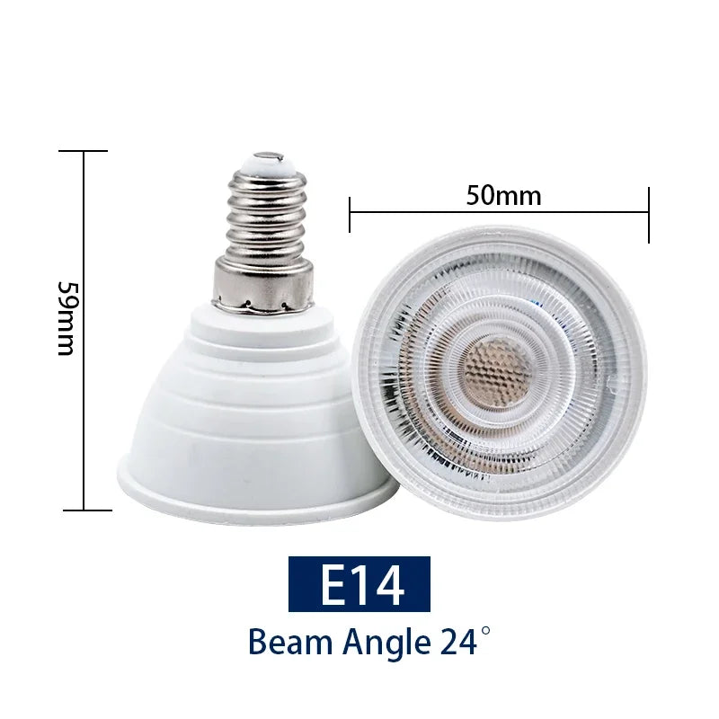 Ampoule LED E14 E27 GU10 MR16 6W 250 lumens blanc moderne 25000h opacité chambre