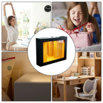 lampe table moderne noir jaune doré motif géométrique décoration intérieure chambre contemporain