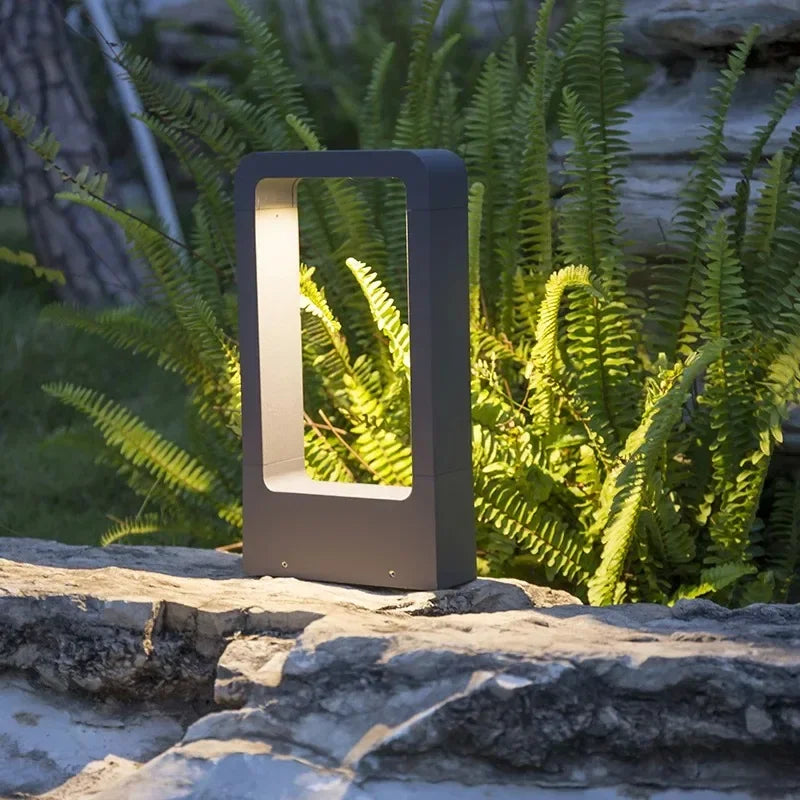 luminaire extérieur moderne led ip68 jaune ambre facile jardin minimaliste