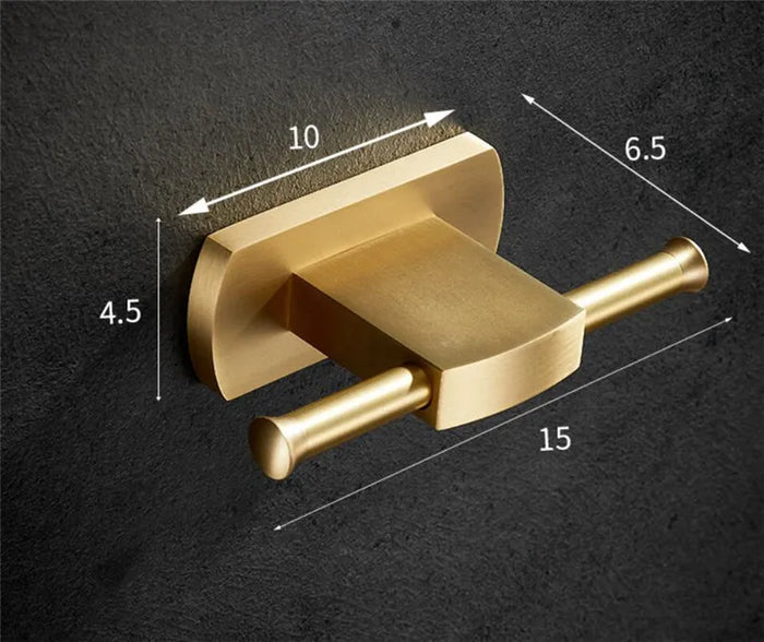 porte serviettes moderne élégants finition brossée or gris métallisé salle bain accessoire quincaillerie fixations