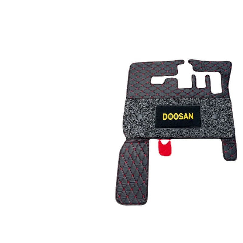 porte clés doosan noir rouge points modernes logo jaune