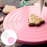 plateau decoration biscuits rose circles concentriques opaque moderne plastique diametre 14cm hauteur 15cm
