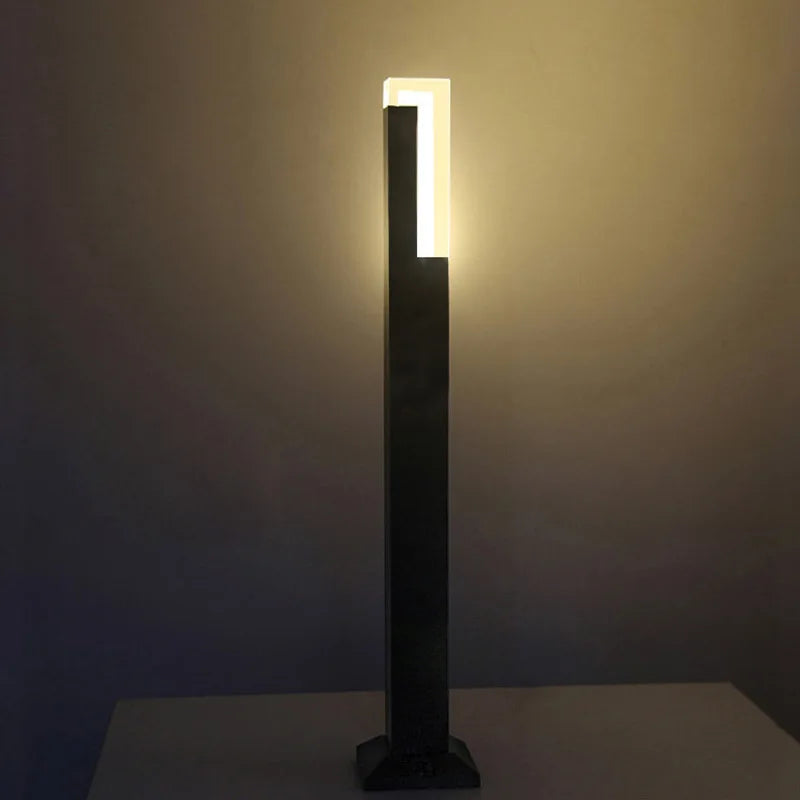 lumière solaire moderne noire ip65 40cm 60cm led jardin extérieur