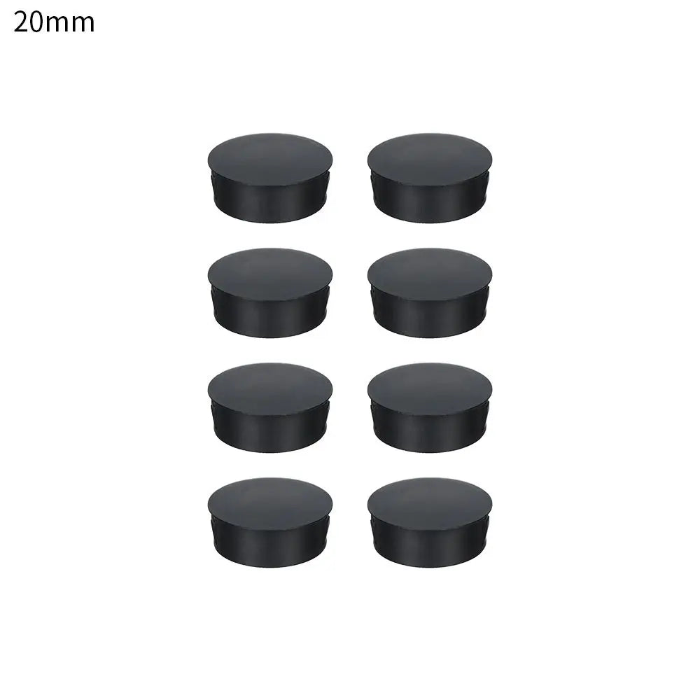 bouchons trou noirs plastique adhésifs pratiques pièces round variées dimensions
