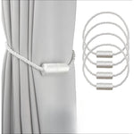 boucles rideau moderne vis fixations tissu cheveux synthétiques beige noir or gris minimaliste 2pcs