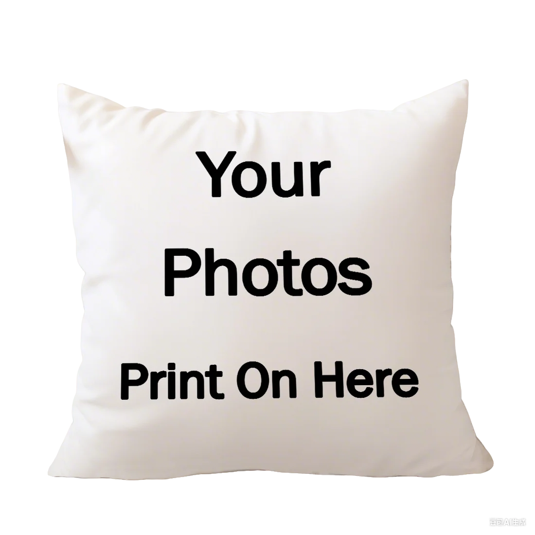 housse coussin personnalisable moderne motif photo blanc polyester lisse opaque lit chambre decoration