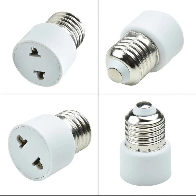 adaptateur culot E27 blanc moderne adhésif durable base lampe universel US EU