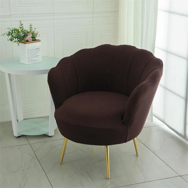 housse fauteuil blanc bleu rose gris beiges rayures horizontales moderne pieds dorés machine extensible