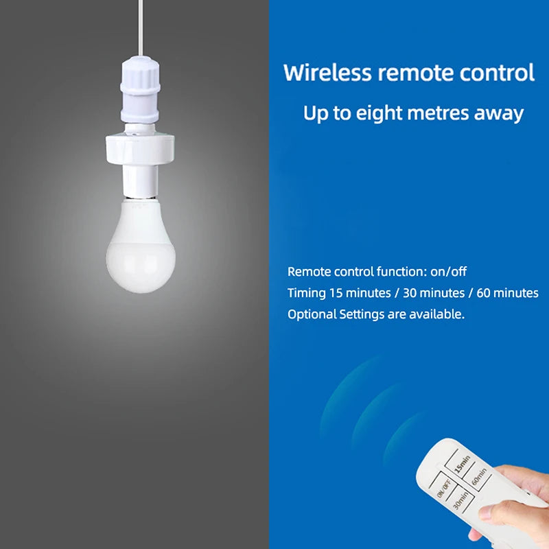 interrupteur intelligent télécommande ampoule led e27 minuterie sans fil moderne blanc opacité vis fixations