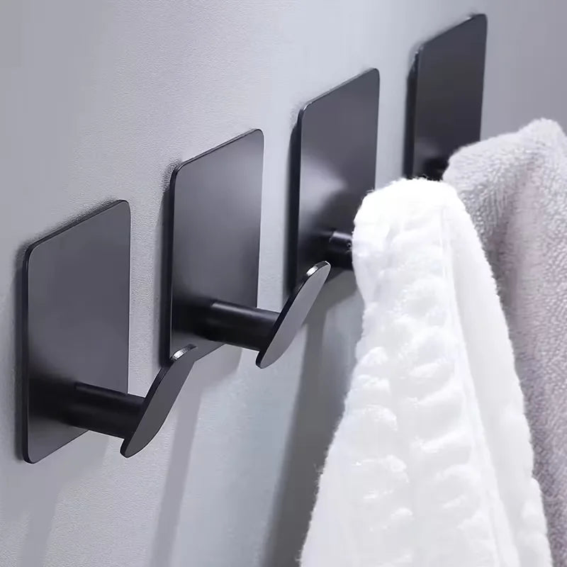 porte serviettes mural adhésif argenté moderne salle bain inoxydable utilisation multiple serviettes lisse opacité